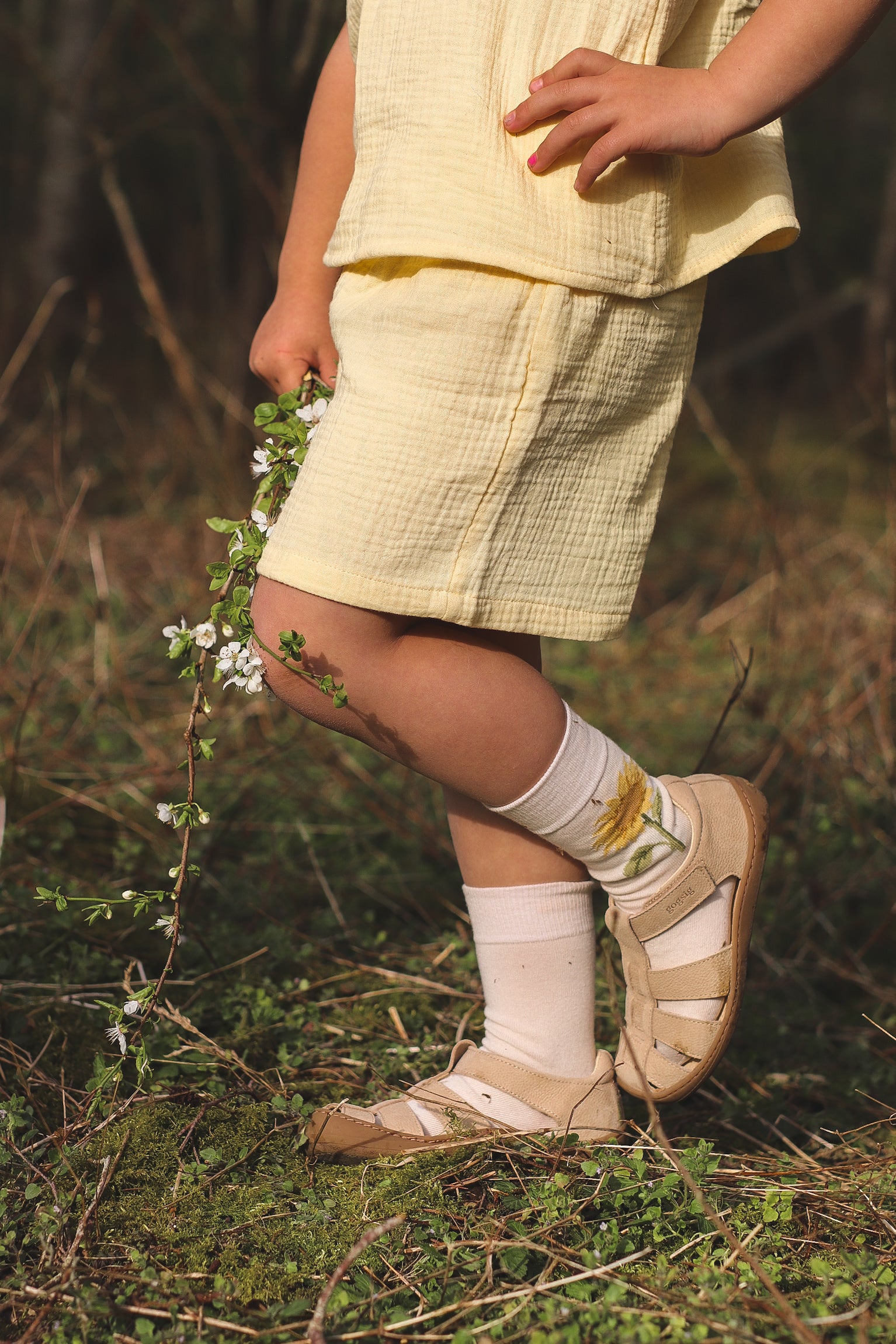 Laura Barefoot Sandal Beige