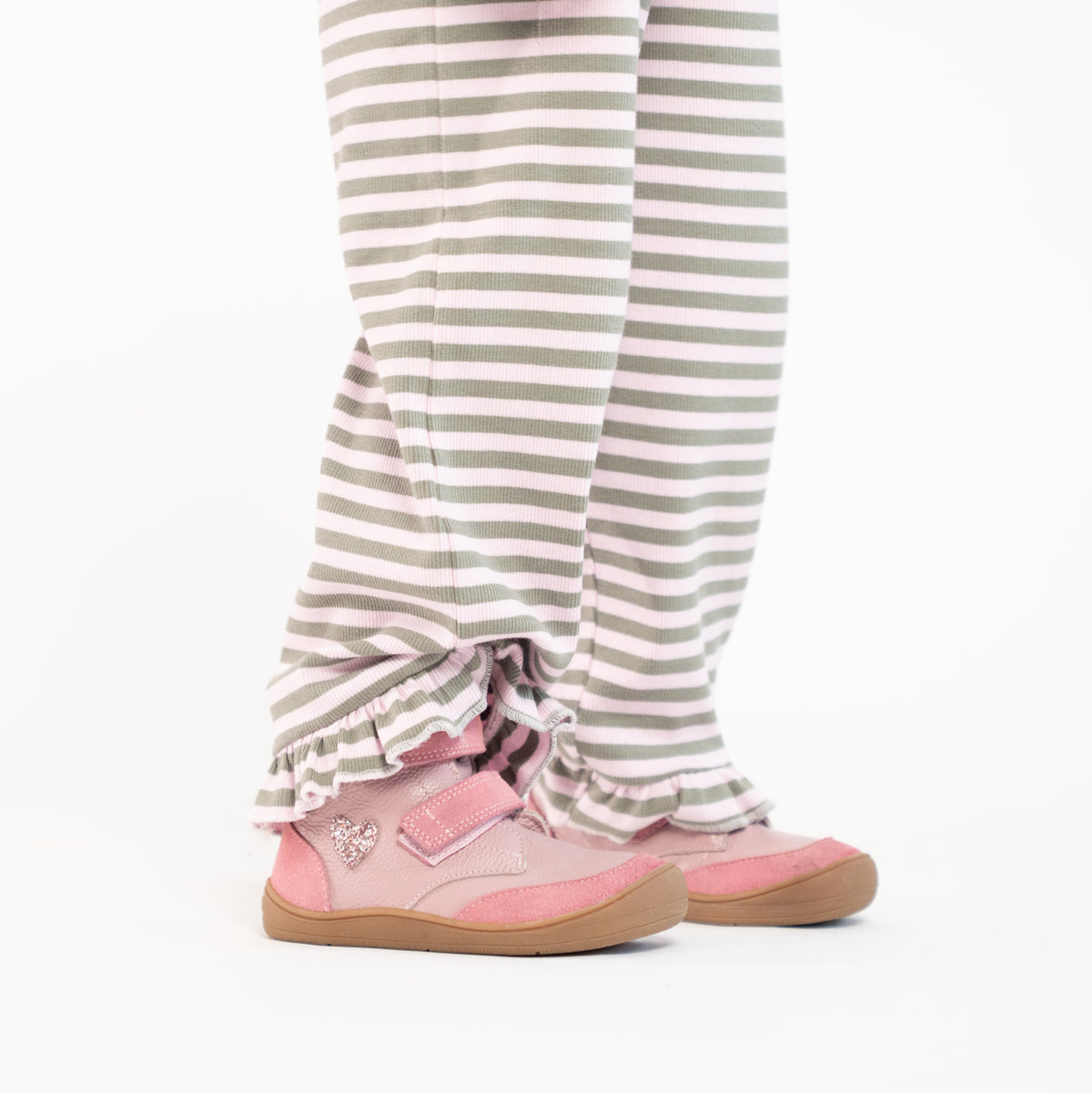 Theo Pink Heart Barefoot Winter Boot